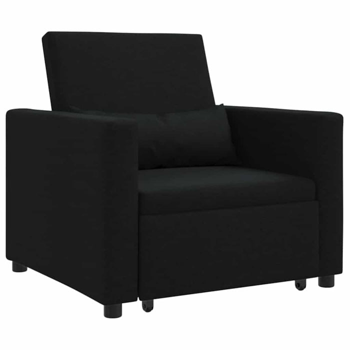Sofa Pat Unilaterala cu roți Negru 90 x 165 x 87 cm țesătură - WALTI WALTI