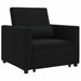 Sofa Pat Unilaterala cu roți Negru 90 x 165 x 87 cm țesătură - WALTI WALTI