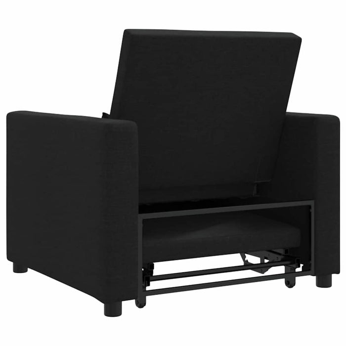 Sofa Pat Unilaterala cu roți Negru 90 x 165 x 87 cm țesătură - WALTI WALTI