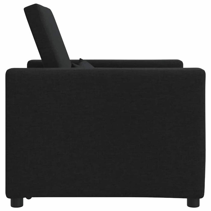 Sofa Pat Unilaterala cu roți Negru 90 x 165 x 87 cm țesătură - WALTI WALTI