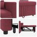 Sofa Pat Unilaterala cu roți bordo 90 x 165 x 87 cm țesătură - WALTI WALTI