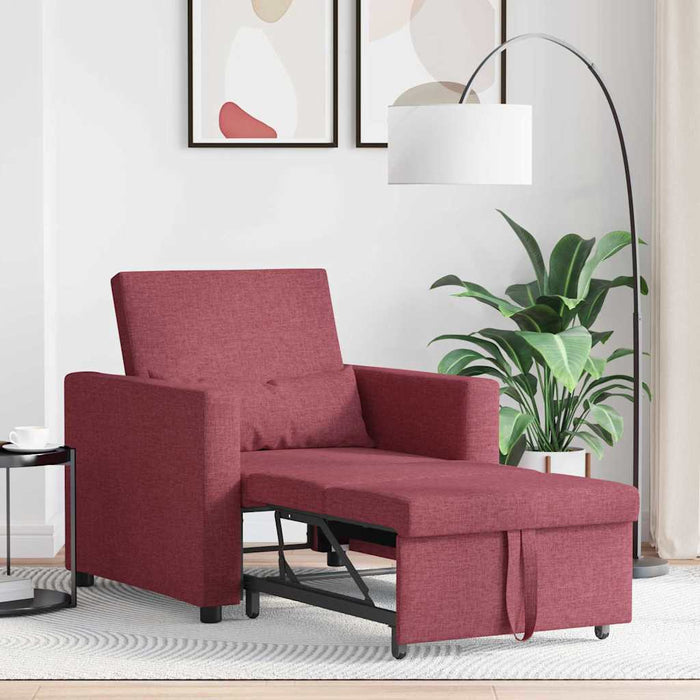 Sofa Pat Unilaterala cu roți bordo 90 x 165 x 87 cm țesătură - WALTI WALTI