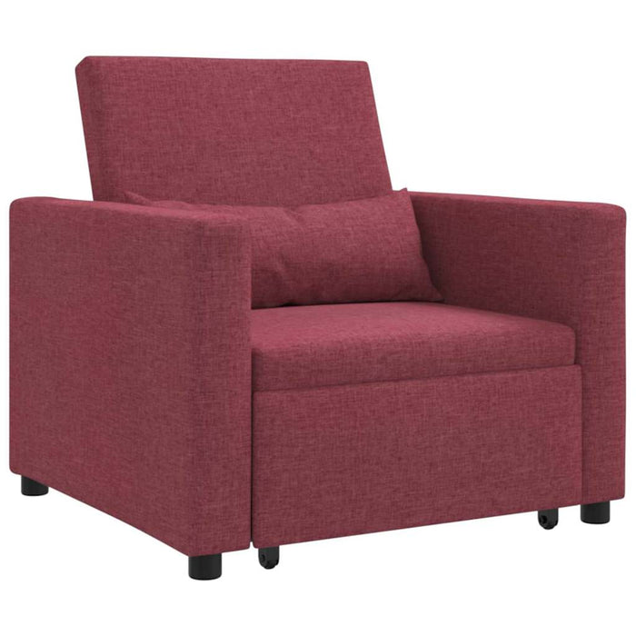 Sofa Pat Unilaterala cu roți bordo 90 x 165 x 87 cm țesătură - WALTI WALTI