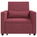Sofa Pat Unilaterala cu roți bordo 90 x 165 x 87 cm țesătură - WALTI WALTI