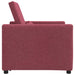 Sofa Pat Unilaterala cu roți bordo 90 x 165 x 87 cm țesătură - WALTI WALTI