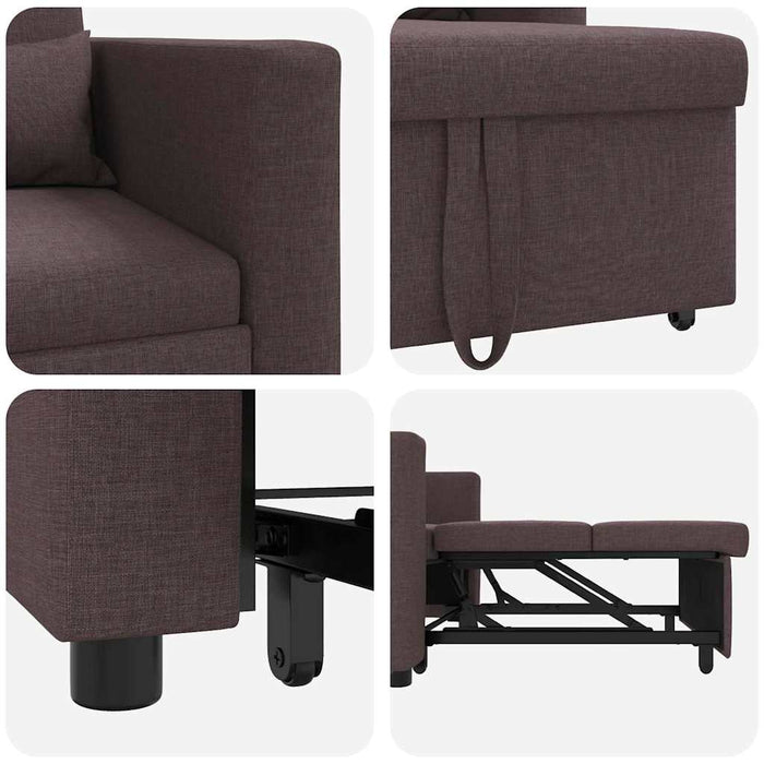 Sofa Pat Unilaterala Maro închis 90 x 165 x 87 cm țesătură - WALTI WALTI