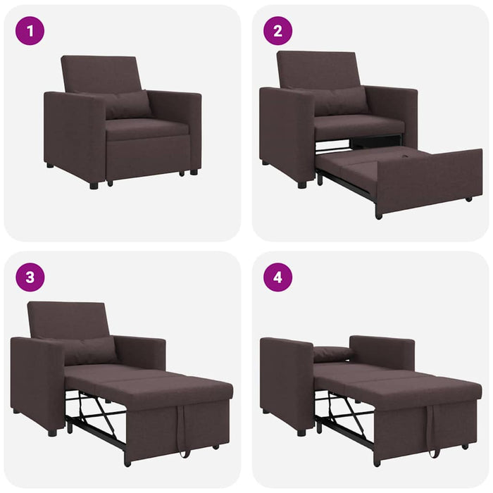 Sofa Pat Unilaterala Maro închis 90 x 165 x 87 cm țesătură - WALTI WALTI