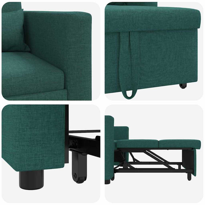 Sofa Pat Unilaterala Verde închis 90 x 165 x 87 cm țesătură - WALTI WALTI