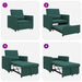 Sofa Pat Unilaterala Verde închis 90 x 165 x 87 cm țesătură - WALTI WALTI