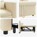 Sofa Pat Unilaterala cu roți Crem 90 x 165 x 87 cm țesătură - WALTI WALTI