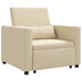 Sofa Pat Unilaterala cu roți Crem 90 x 165 x 87 cm țesătură - WALTI WALTI