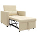 Sofa Pat Unilaterala cu roți Crem 90 x 165 x 87 cm țesătură - WALTI WALTI