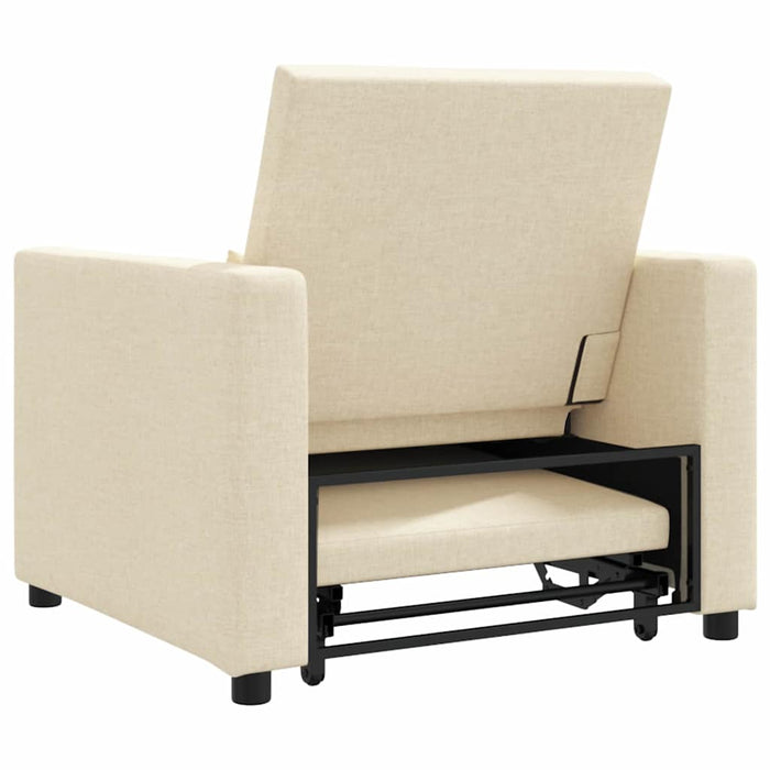Sofa Pat Unilaterala cu roți Crem 90 x 165 x 87 cm țesătură - WALTI WALTI