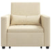 Sofa Pat Unilaterala cu roți Crem 90 x 165 x 87 cm țesătură - WALTI WALTI