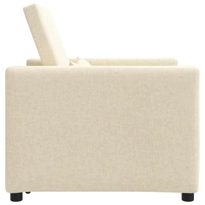 Sofa Pat Unilaterala cu roți Crem 90 x 165 x 87 cm țesătură - WALTI WALTI
