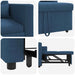 Sofa Pat Unilaterala cu roți albastru 90 x 165 x 87 cm țesătură - WALTI WALTI