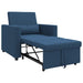 Sofa Pat Unilaterala cu roți albastru 90 x 165 x 87 cm țesătură - WALTI WALTI