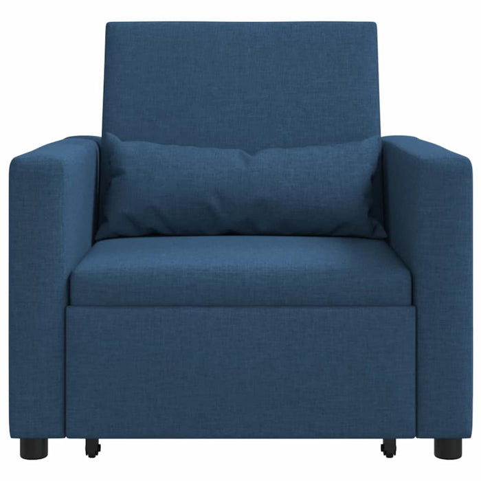 Sofa Pat Unilaterala cu roți albastru 90 x 165 x 87 cm țesătură - WALTI WALTI
