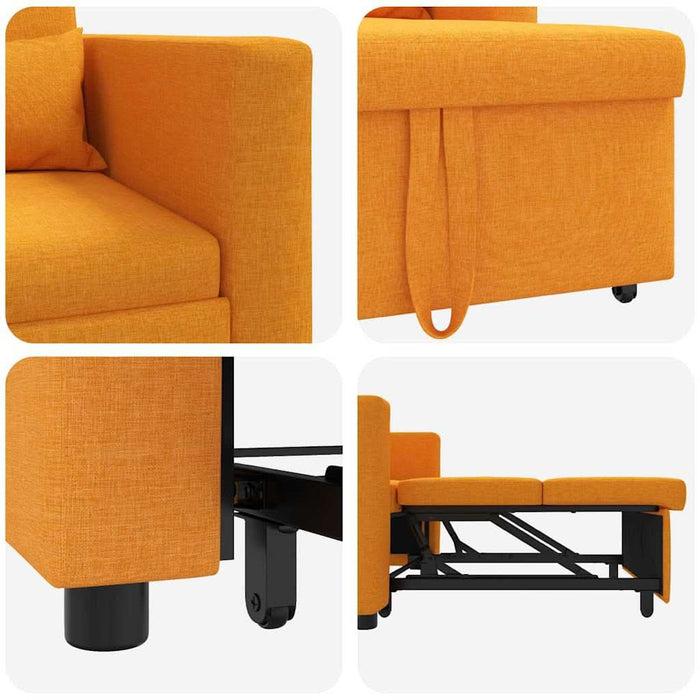 Sofa Pat Unilaterala Galben închis 90 x 165 x 87 cm țesătură - WALTI WALTI