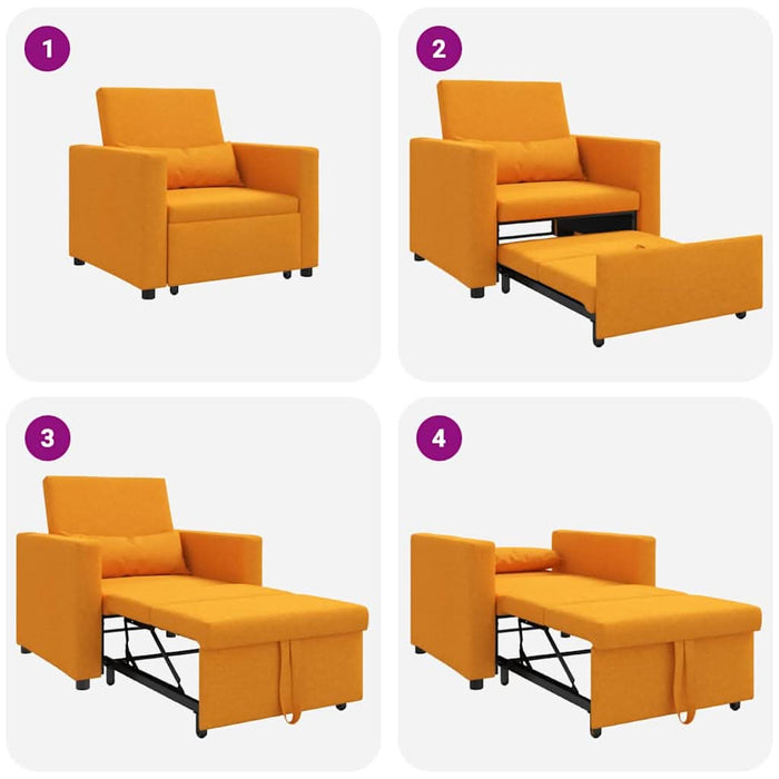 Sofa Pat Unilaterala Galben închis 90 x 165 x 87 cm țesătură - WALTI WALTI