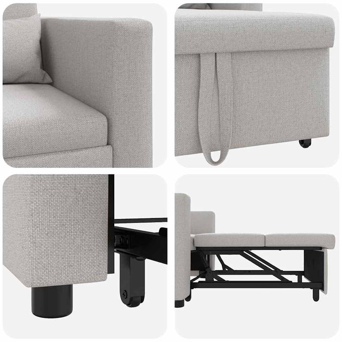 Sofa Pat Unilaterala Gri de nor 90 x 165 x 87 cm țesătură - WALTI WALTI