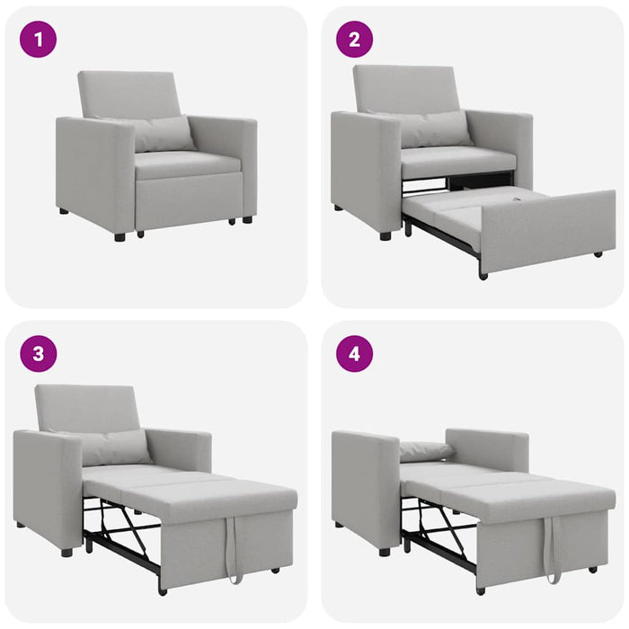 Sofa Pat Unilaterala Gri de nor 90 x 165 x 87 cm țesătură - WALTI WALTI