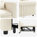 Sofa Pat Unilaterala cu roți Alb crem 90 x 165 x 87 cm țesătură - WALTI WALTI