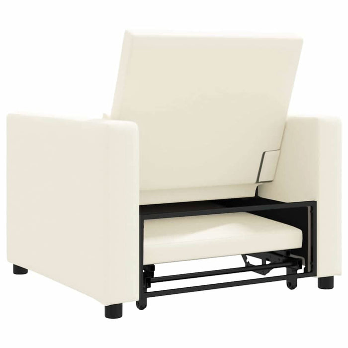Sofa Pat Unilaterala cu roți Alb crem 90 x 165 x 87 cm țesătură - WALTI WALTI