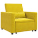 Canapea extensibilă single cu roți Galben Catifea - WALTI WALTI