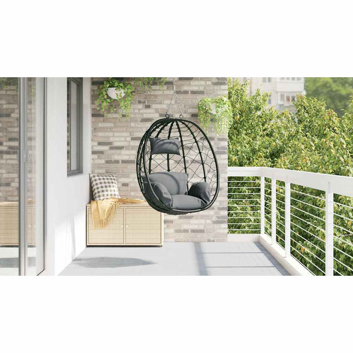 Scaun suspendat ou Antracit 91,5 x 54,5 x 107 cm poliratan - WALTI WALTI