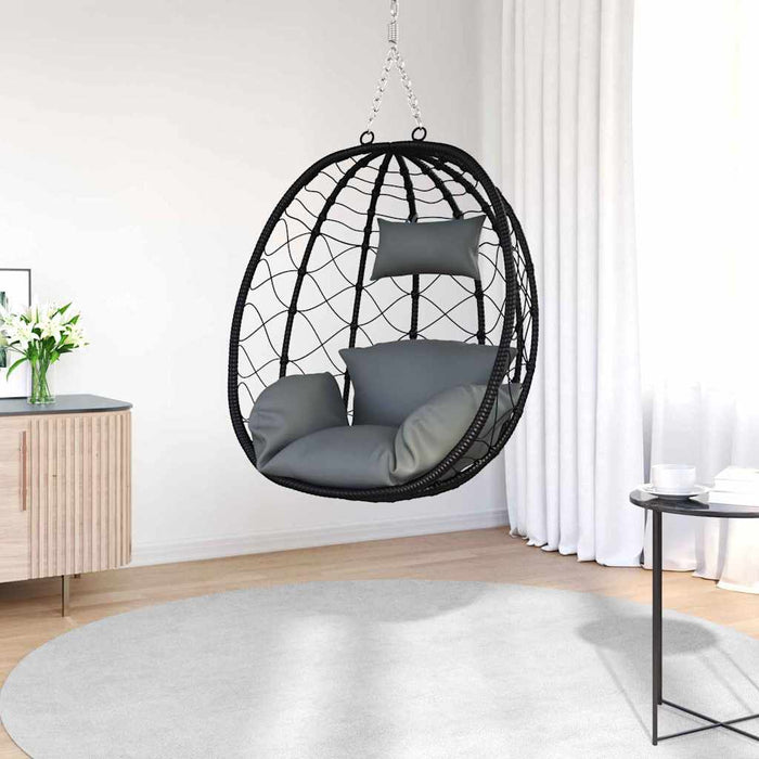 Scaun suspendat ou Antracit 91,5 x 54,5 x 107 cm poliratan - WALTI WALTI