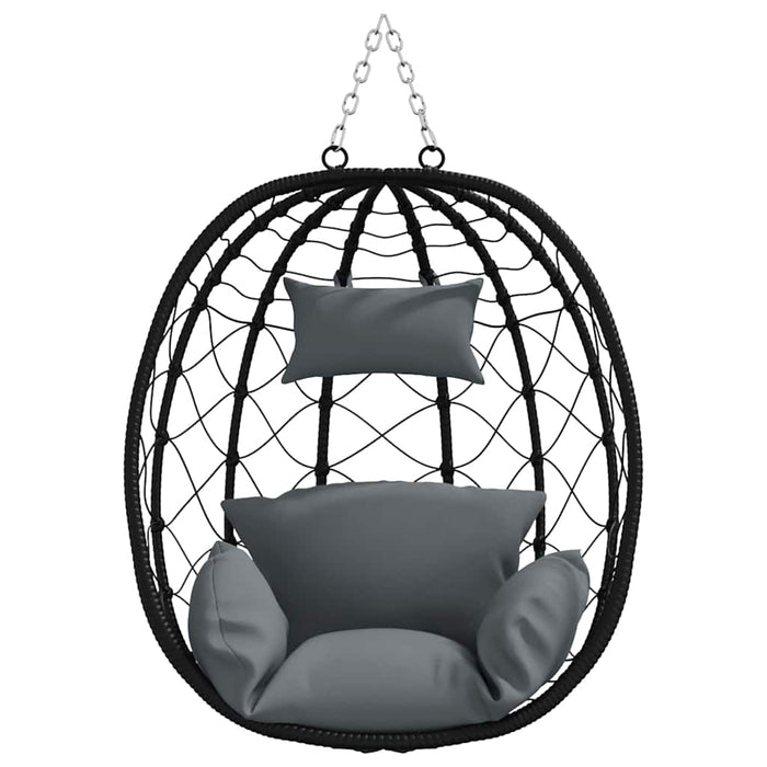 Scaun suspendat ou Antracit 91,5 x 54,5 x 107 cm poliratan - WALTI WALTI