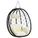 Scaun suspendat ou Alb crem 91,5 x 54,5 x 107 cm poliratan - WALTI WALTI