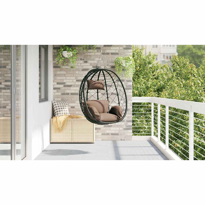 Scaun suspendat ou Manual Cafea 91,5 x 54,5 x 107 cm poliratan - WALTI WALTI