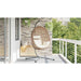 Scaun suspendat ou Creme deschis 104 x 100 x 191 cm poliratan - WALTI WALTI