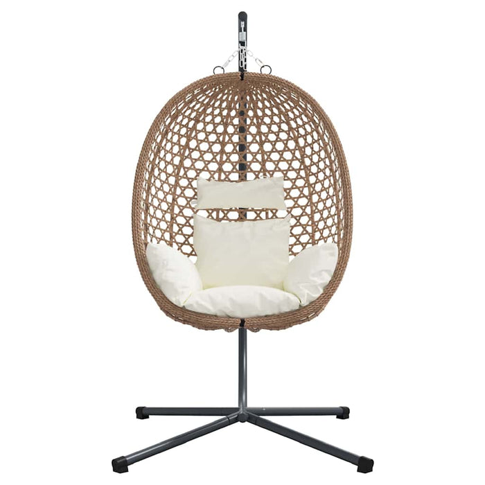 Scaun suspendat ou Creme deschis 104 x 100 x 191 cm poliratan - WALTI WALTI