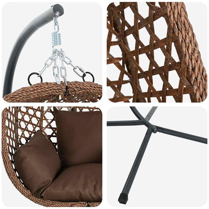 Scaun suspendat ou Manual Cafea 104 x 100 x 191 cm poliratan - WALTI WALTI