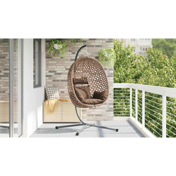 Scaun suspendat ou Manual Cafea 104 x 100 x 191 cm poliratan - WALTI WALTI