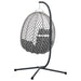 Scaun suspendat ou antracit și gri 104 x 100 x 191 cm poliratan - WALTI WALTI