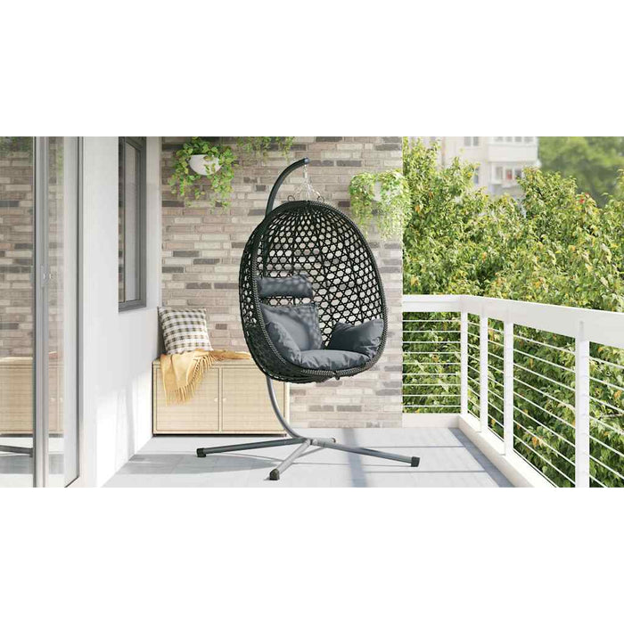 Scaun suspendat ou Manual Antracit și negru 104 x 100 x 191 cm - WALTI WALTI