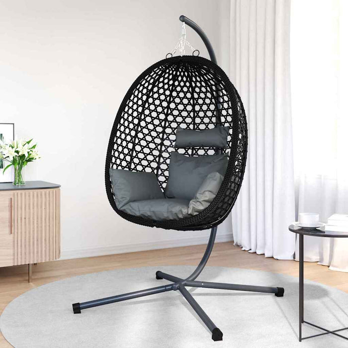 Scaun suspendat ou Manual Antracit și negru 104 x 100 x 191 cm - WALTI WALTI