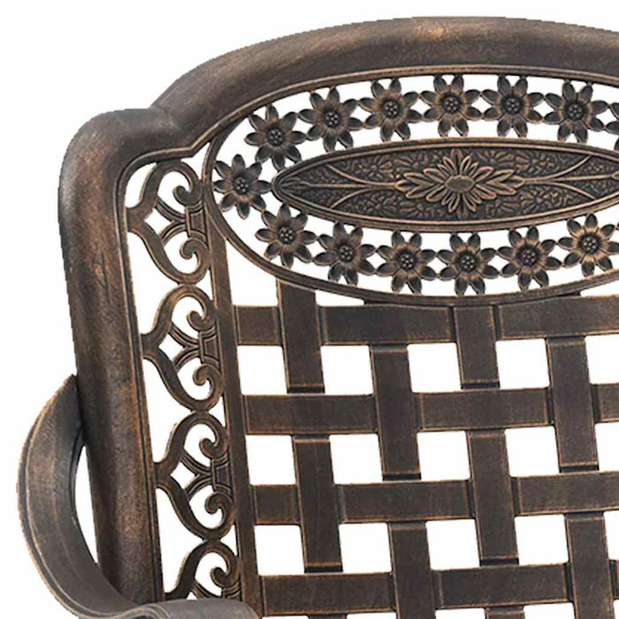 Scaun pentru Grădină 2 pcs Bronz 55 x 56.5 x 91cm Aluminiu - WALTI WALTI