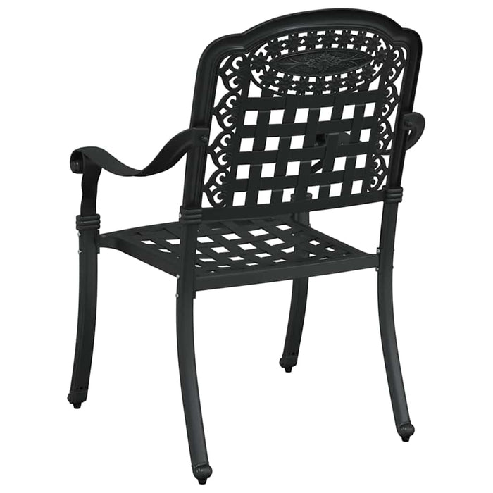 Scaun pentru Grădină 2 pcs Negru 55 x 56.5 x 91cm Aluminiu - WALTI WALTI