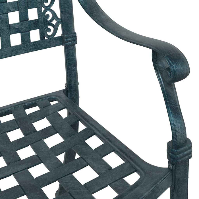 Scaun pentru Grădină 2 pcs Verde 55 x 56.5 x 91cm Aluminiu - WALTI WALTI
