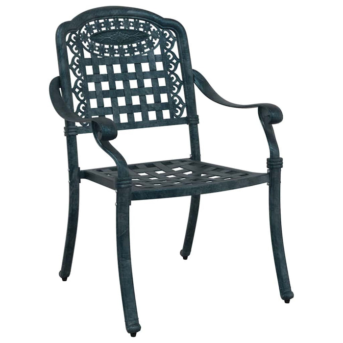 Scaun pentru Grădină 2 pcs Verde 55 x 56.5 x 91cm Aluminiu - WALTI WALTI