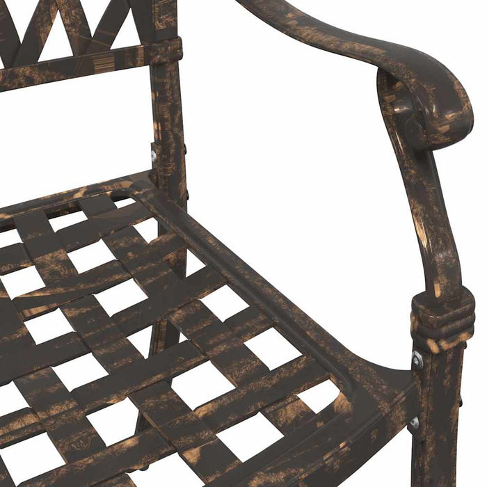 Scaun pentru Grădină 2 pcs Bronz 55 x 56.5 x 91cm Aluminiu - WALTI WALTI