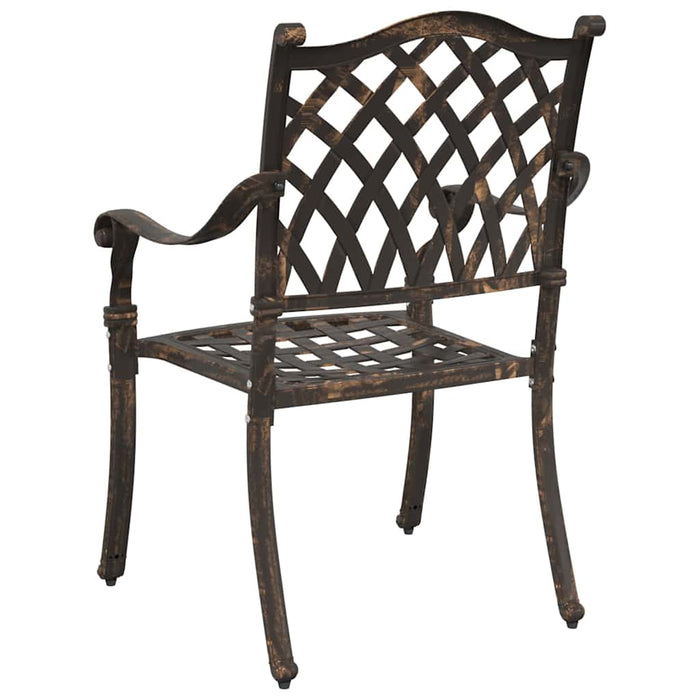 Scaun pentru Grădină 2 pcs Bronz 55 x 56.5 x 91cm Aluminiu - WALTI WALTI