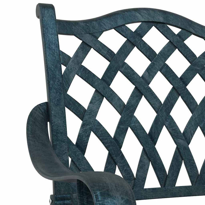Scaun pentru Grădină 2 pcs Verde 55 x 56.5 x 91cm Aluminiu - WALTI WALTI