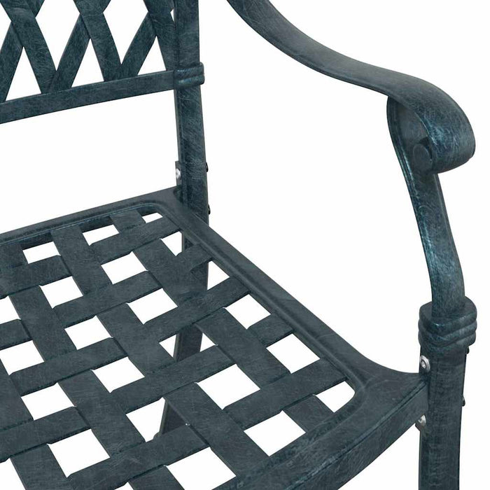 Scaun pentru Grădină 2 pcs Verde 55 x 56.5 x 91cm Aluminiu - WALTI WALTI