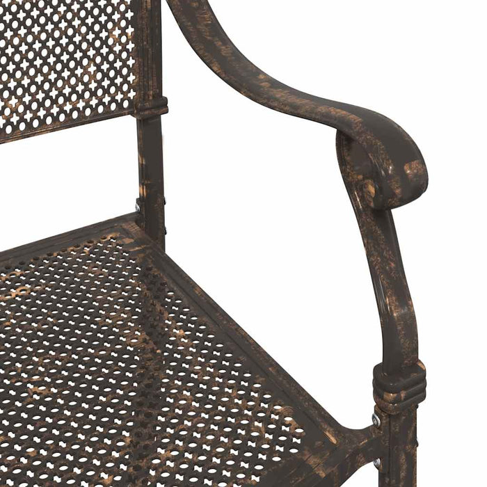 Scaun pentru Grădină 2 pcs Bronz 55 x 56.5 x 91cm Aluminiu - WALTI WALTI